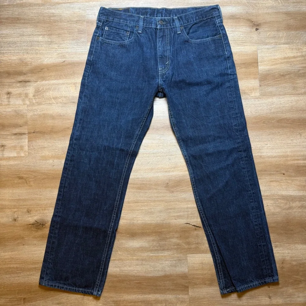 Levi's 559 Relaxed Straight Jeans Mens 34x30 Dark Wash Blue Denim Cotton Skater